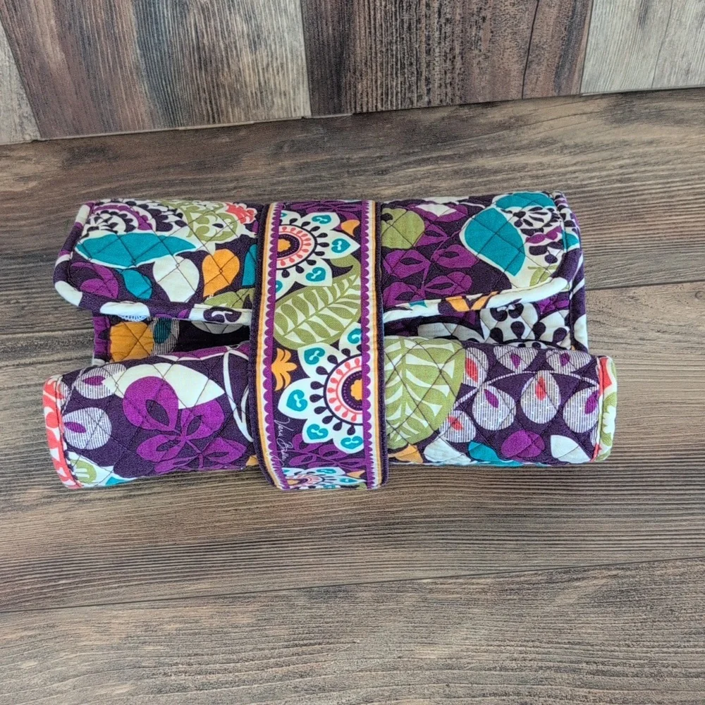 Vera Bradley Plum Crazy Clutch Portable Diaper Changing Station Pad